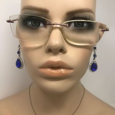 Stepper SI-94945 Eyeglasses Frames Purple Rimless Glasses Spectacles Frame Only