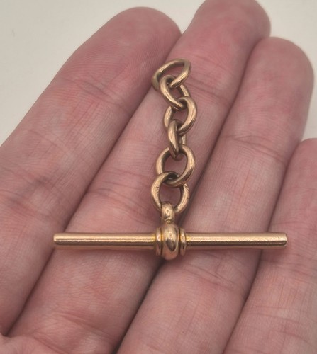 Antique 9ct rose gold albert - 9ct,