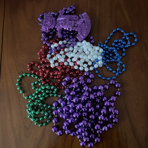 Mardi gras bead necklaces - mardi,