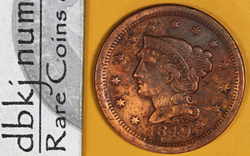 1849 coronet head large - 1849,