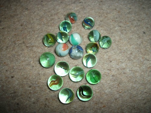 19x vintage glass - glass, marbles