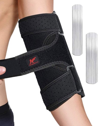 Black elbow brace - brace, compression