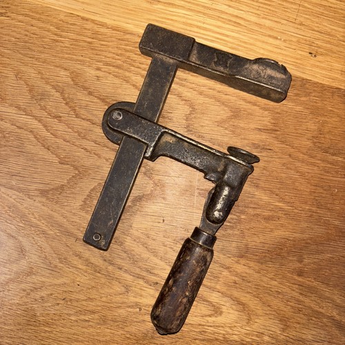 Vintage clamp vice wooden - vice,