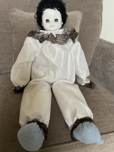 Vintage porcelain clown doll - vintage,