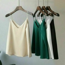Women Satin Silk Camisole Tank