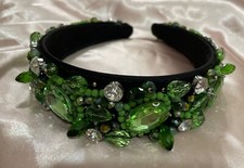 Green  jewel headband Alice