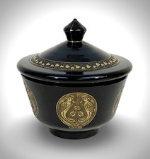 Rare Daum Nancy Art Deco Crystal Bowl Pot France Art Deco Gilt Bird Lalique