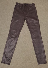 J BRAND Ladies Size 27 Coated Snake print Jeans / FREE UK P&P