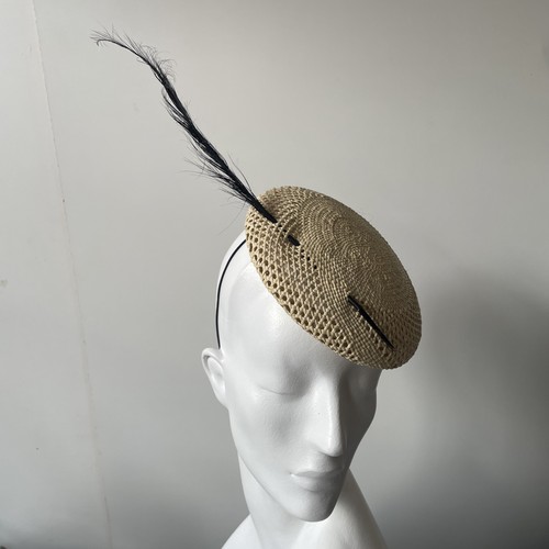 Handmade straw headpiece - handmade,