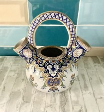 French Faience Auvergne Pottery Earthenware Ewer Jug