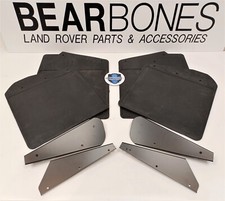Defender 90 Full set Mud Flaps  Front & Rear with Brackets 1987 - 1998