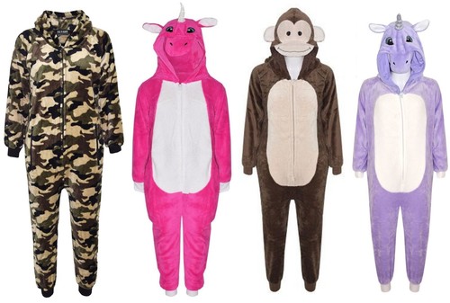 Girls fleece onesieone unicorn - fleece,