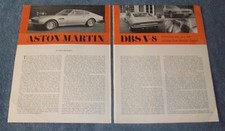 1970 Aston Martin DBS V-8 Vintage Info Article "Something New, Fast and Exciting