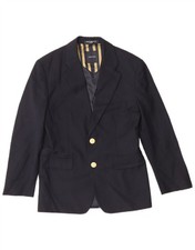 NAUTICA Boys 2 Button Blazer Jacket 11-12 Years Navy Blue Polyester DX05