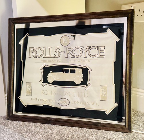 Framed vintage rolls royce - rolls,