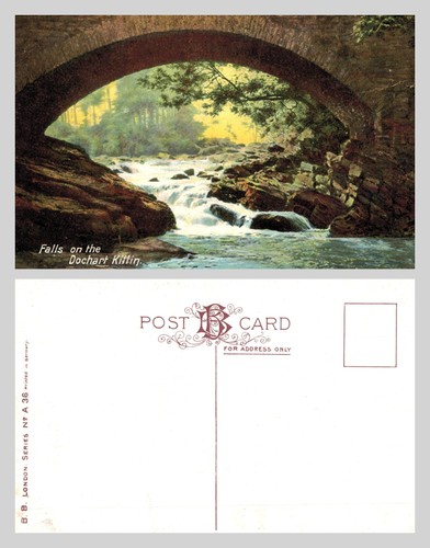 Vintage postcard falls - -, on