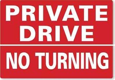 METAL SIGN Private drive No