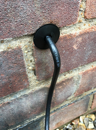 Black wall hole cable tidy - x,