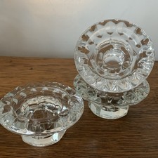 3 French Chunky clear glass