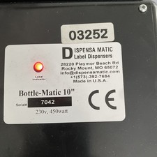Bottle-Matic Dispensa-Matic Label Dispenser Applicator