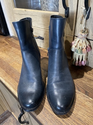 Caprice navy leather ankle - caprice,