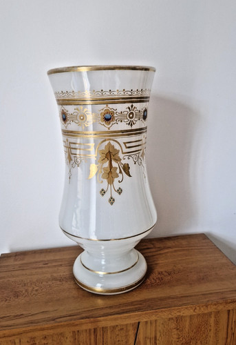 Large gilded and enamelled - and,