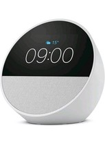 Amazon Echo Spot 2024 Smart Alarm Clock with Alexa - New White. 