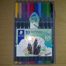 Staedtler Triplus Fineliner - 0.3mm Line Width - Assorted Colours - Box of 10