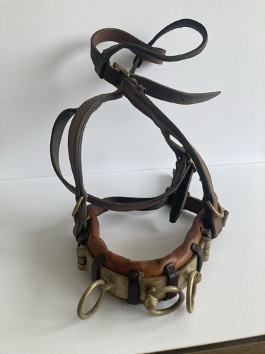 Antique metal brass leather - &,