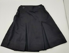Girl's Navy Pleated Adjustable