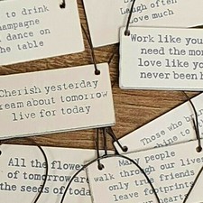 MINI WOODEN MESSAGE GIFT TAGS