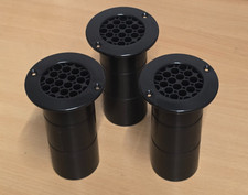 3 x Gas Drop Out Round Floor Vent Black 75mm x 120mm Campervan Caravan Motorhome