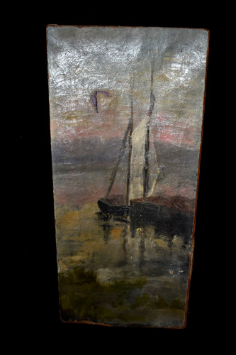Antique oil canvas painting - canvas,