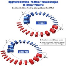 Bolt Nut Screw Thread Checker Set Inch Metric Gauge Measuring Inspection Tool
