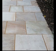 Mint Sandstone Paving Riven Surface - Hand-Cut Edges ( 1 SQM) 