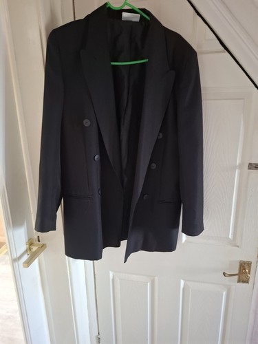 Part worn womans black coat - part,