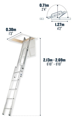 Section loft attic - loft, ladder