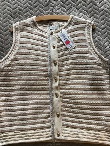 Sleeveless stripey top - an,