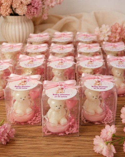 Personalized teddy bear candle - teddy,