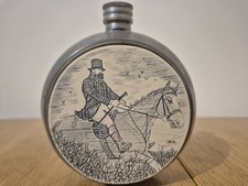 Fine British Pewter Hip Flask