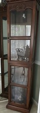 Antique Brown Wood Glass