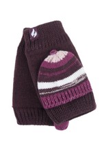 Ladies  Heat Holders Winter Warm Thermal GLOVES, MITTENS, CONVERTER, FINGERLESS