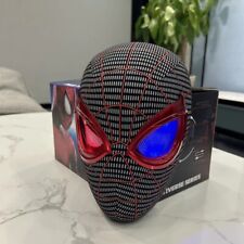 Spiderman Mask with Blinking Movable Eyes Helmet Ring Remote Control Cosplay Toy