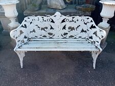 antique style coalbrookdale fern and blackberry aluminium garden bench