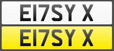 EASY X E17SY X NUMBER PLATE