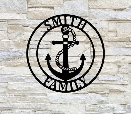 Personalized anchor metal name - metal,