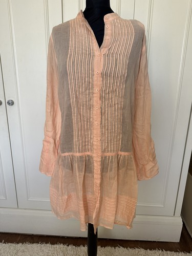 Gorgeous semi sheer peach 100 - peach, 100%