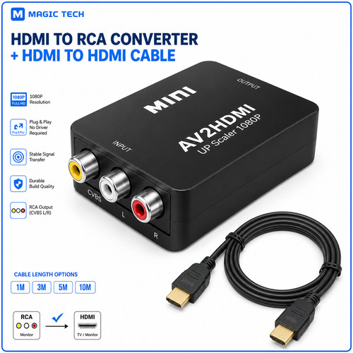 Hdmi rca converter to - hdmi,