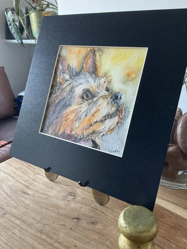 Ooak dog original - dog, watercolour