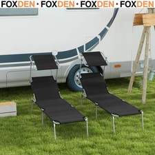 Foldable Sun Lounger Set of 2